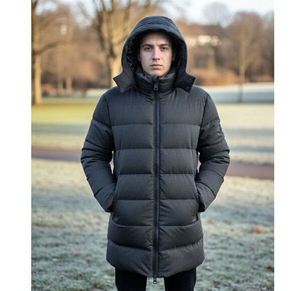 HERNO Hooded Down Jacket Black, Men's Size 54 - Picture 2 of 11